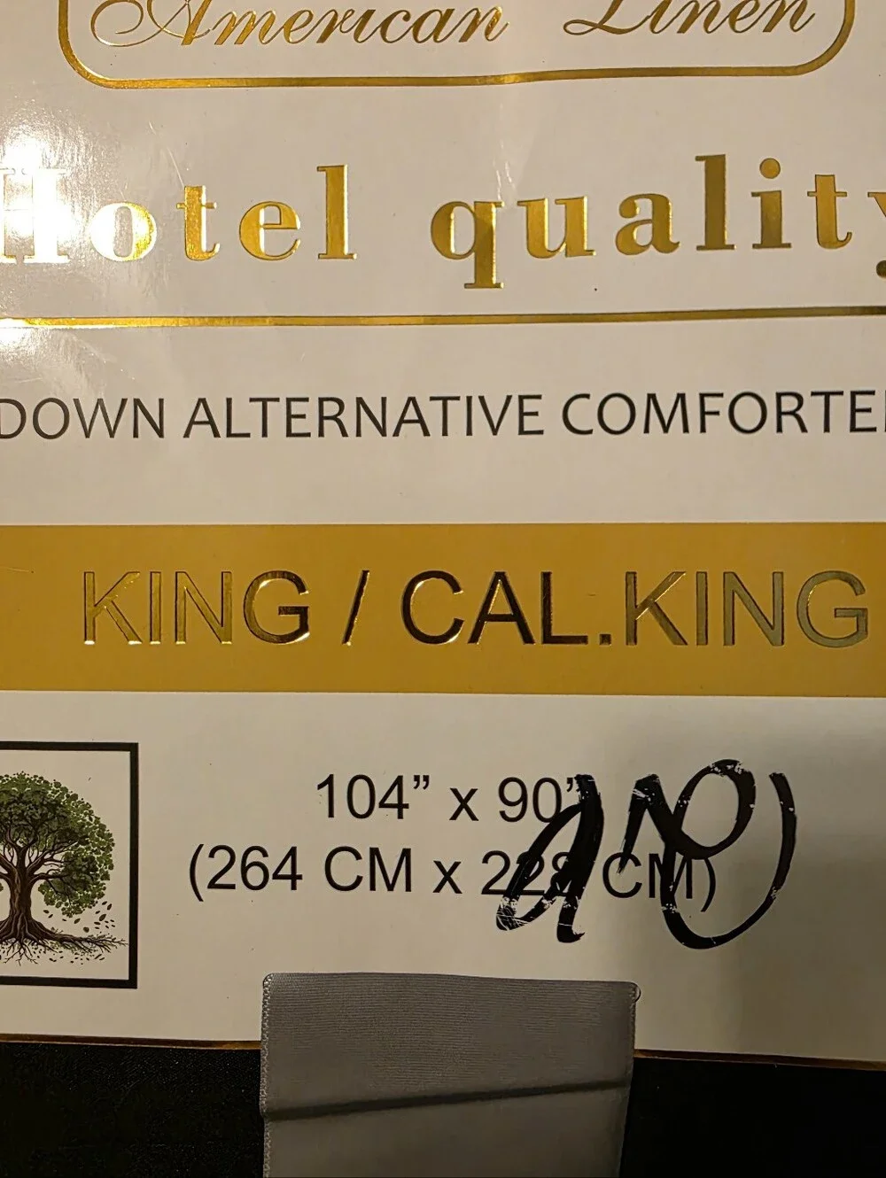 Hotel Quality Down Alternative Comforter - Black - King/Cal.King